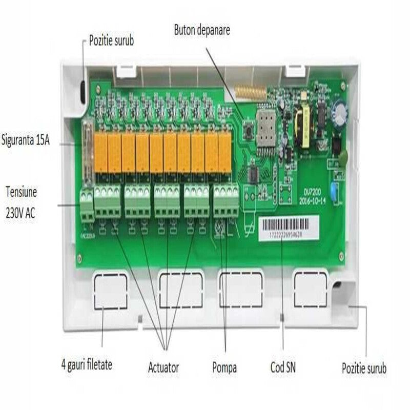 Centru comanda incalzire pardoseala wireless 8 zone CCT-10-X Centru comanda incalzire pardoseala wireless 8 zone CCT-10-X